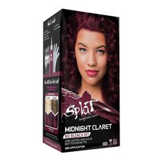 Splat Hair Dye for brunettes_Midnight Claret red semi-permanent hair color Light Medium Brown Hair, Lightening Hair, Midnight Hair, Splat Hair Color, Hair Dye Shades, Pale Blonde Hair, Dyed Hair Care, Lightened Hair, Dyed Hair Ombre