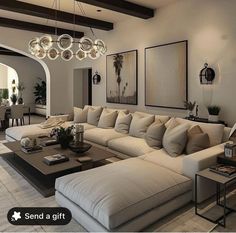 a living room filled with lots of furniture