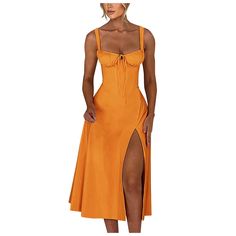 Orange Button Dress, Sundress Dinner Outfit, Boho Dress Black Woman, Big Chest Dress, Winery Dress Outfit Summer, Dresses For Cabo San Lucas, Mexico Wedding Dress Guest, Vacation Dresses Black Women, Big Bust Dress