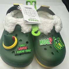 Product #: 2093777c Supplier-Sku #: 209377-7c1 Make Your Kiddos’ Holidays Even Merrier With The Crocs Classic Lined Elf Clogs. Featuring The Iconic Crocs Comfort, These Clogs Offer Lightweight, 360-Degree Comfort So Your Kids Can Spread The Christmas Cheer Without Worrying About Their Tired Feet. The Easy-To-Slip-On Design Makes These Clogs Incredibly Light And Fun To Wear, While The Fuzz-Lined Collar Keeps Your Little Boys Warm As They Help Santa With His Duties At The North Pole. Sporting Elf- Kids Clogs, Paw Patrol Nickelodeon, Buddy The Elf, Crocs Shoes, Kids Sandals, Pink Shoes, Clogs Shoes, Toddler Sizes, The Elf