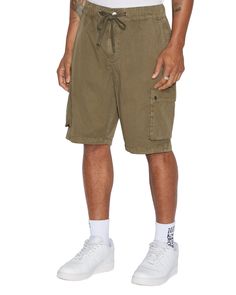 The Krush Cargo Short Army Fade is a straight leg fit with a mid rise waist featuring cargo pocket detailing and an elasticized drawstring waistband. Made from a khaki nylon fabric applied with a vintage wash. Khaki Utility Cargo Shorts, Relaxed Fit Khaki Cargo Shorts For Streetwear, Casual Khaki Cargo Jeans For Outdoor, Urban Relaxed Fit Cargo Shorts, Casual Cargo Shorts With Drawstring For Streetwear, Casual Drawstring Cargo Shorts For Streetwear, Khaki Relaxed Fit Cargo Shorts With Pockets, Casual Khaki Cargo Shorts With Patch Pockets, Khaki Cargo Shorts With Relaxed Fit