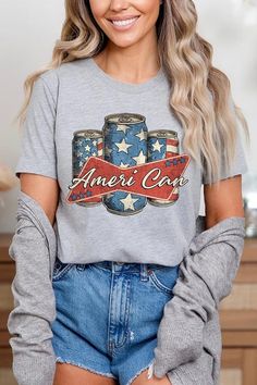 Ameri Can 4th Of July Graphic T Shirts.Unisex Crew Neck Short Sleeve Tees.Crafted from premium materials, tailored to your lifestyle, ensuring a comfortable fit for any occasion.Family Group Uniforms Birthday Party Gift Concert Festival Events.High Quality Direct To Film Printed Graphic Design.100%COTTON,HEATHER(52%COTTON,48%POLY),ATH.HEATHER,BLACK HEATHER(90%COTTON,10%POLY)NICARAGUAMade In: Nicaragua Funny Bags, Sweater Hat, Concert Festival, Fireworks Display, Film Prints, Sports Mom, Graphic Tops, Patriotic Shirts, Birthday Party Gift