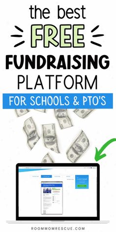 the best free fund raising platform for schools and ptos with text overlaying it