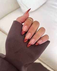 Looking for swoon-worthy nail designs this fall? Discover 8 trendy and cute fall nails that will elevate your autumn style. From cozy fall-colored tips to chic brown rainbows, these nail ideas are perfect for the season. Whether you love classic shades or abstract designs, you'll find inspiration to make your nails pop this fall. Get ready to fall in love with your manicure, cute fall nails, fall nail designs, autumn nails, trendy nails, nail art ideas, fall manicure ideas, cozy nails Different Shade Nails Acrylic, Ombre Autumn Nails, Fall Ombré Nails, Fall Nail Inspiration Autumn, Pumpkin Nails Fall, Autumn Nail Colours, Autumn Nail Inspo, Fallnails Autumn, Pumpkin Spice Nails