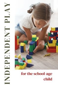 How do you handle independent play once your child is school-age? Should it still be part of their daily routine? Get tips for how to handle this with different schooling situations as well as how to handle it in the summer months. Child Playing, Parenting Knowledge, Help Baby Sleep, Independent Play, Intentional Parenting, Parenting Help