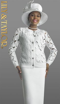 White Church Hats, Church Skirts, First Lady Church Suits, Church Dresses For Women, Church Lady Hats, Church Suits And Hats, Women Church Suits, Tailored Skirt, Women Church