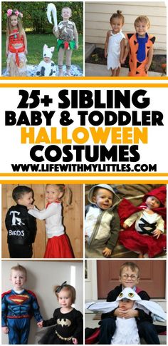 the 25 + sibling baby and toddler halloween costumes that are easy to sew