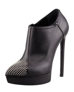 (eBay) Find many great new & used options and get the best deals for Saint Laurent Janis women’s leather studded ankle boot size IT 36.5 US 6.5 at the best online prices at eBay! Free shipping for many products! Ysl Boots, Studded Ankle Boots, Cinderella Shoes, Beautiful High Heels, Saint Laurent Paris, Saint Laurent Shoes, Platform Ankle Boots, Bergdorf Goodman, High Heel Shoes