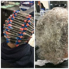 Perm On Medium Hair, Spiral Perm Vs Regular Perm, What Size Perm Rods To Use, White And Larger Perm Rods Long Hair, Yellow Perm Rods, Short Permed Hair