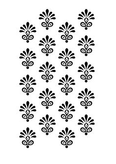 black and white ornamental designs on a white background