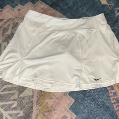 Nwot Nike Skirt With Built In Shorts Nike Casual Skirted Skort, Nike Casual Short Tennis Skirt, Nike Casual Tennis Skirt, Nike White Tennis Skirt For Spring, Nike Casual Short Skirt, Casual Nike Tennis Skirt With Lining, Casual Short Nike Skirt, Nike Short Lined Skirt, Nike Stretch Lined Skirt Bottoms