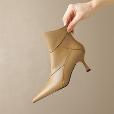 CHIKO Sara Pointy Toe Stiletto Ankle Boots feature leather upper, synthetic lining, rubber sole. Heel height is approx. 2.5" (6 cm) Stiletto Ankle Boots, Minimalism Fashion, Chiko Shoes, Shoes Trends, Shaper Panty, Shoes World, Block Heel Ankle Boots, Biker Boots, Boots Ankle