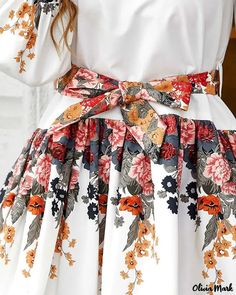 Olivia Mark - Floral print lantern sleeve dress with belt Lantern Sleeve Dress, Dress With Belt, Lantern Sleeve, Lantern Sleeves, Olivia Mark, Floral Skirt, Sleeve Dress, Lanterns, Floral Print