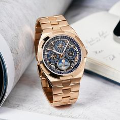 Vacheron Constantin Overseas Perpetual Calendar Ultra-Thin Skeleton Blue Expensive Watches For Women, Ladies Watches Luxury, Minimalist Watch Women, Unique Rings For Women, Elegant Watches Women, Casio Watch Women, Women Gold Chain, Vacheron Constantin Overseas, Women Skeleton