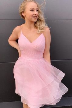 a-line cute sparkle short homecoming dress #homecomingdress#a-linedress#shortdress#hocodress Navy Blue Homecoming Dress, Pink Clothing, Dancing Dress, Tim Tebow, Tulle Homecoming Dress, Blue Homecoming Dresses, Pink Homecoming Dress, Dress Homecoming, Winter Formal