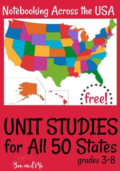 a poster with the map of the united states and free printables for all 50 states