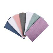 six different colors of towels folded on top of each other