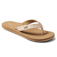 Reef Beachbreak Women's Summer Thong Flip Flop Beach Sandal Break Free And Head For The Sand In The Reef Beachbreak Women's Flip Flop Sandal. With A Synthetic Upper, These Slip-On Thong Flip Flops Are Great For A Stylish Day In The Sun. The Contoured & Cushioned Footbed Comforts Your Foot While The Traction Outsole Provides Stability As You Walk. Synthetic Upper Slip-On Thong Toe Post Contoured/Cushioned Footbed Traction Outsole Brand New/Box This Item Ships In 2-4 Days After Purchase All Items Brown Summer Surfing Flip Flops, Comfortable Beige Flip Flops For Beach, Beige Summer Flip Flops With Cushioned Footbed, Beige Cushioned Flip Flops For Vacation, Beige Cushioned Summer Flip Flops, Beige Synthetic Summer Flip Flops, Open Toe Sand Flip Flops For Beach Season, Sand Color Open Toe Flip Flops For Beach, Sand Color Open Toe Flip Flops For Beach Season