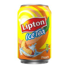 a can of lipton ice tea on a white background