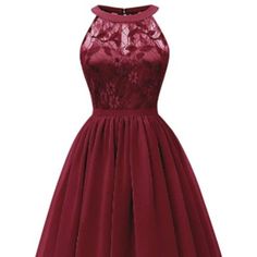 Red Dress Party Short, Wine Red Homecoming Dresses, Red Dresses Hoco, Dark Red Hoco Dress Short, Red Knee-length Bridesmaid Dress, Red A-line Chiffon Dress, Red Lace A-line Dress, Red A-line Lace Dress, Red Sleeveless Midi Dress For Bridesmaid