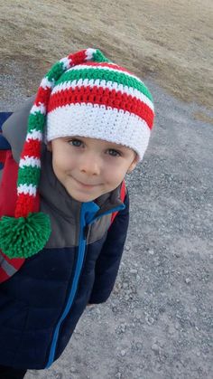 Christmas Themed Days, Baby Stocking Hat, Kids Santa Hat, Baby Easter Pictures, Christmas Elf Hat, Baby Skiing, Crochet Elf Hat, Baby Bunny Hat, Baby Turkey