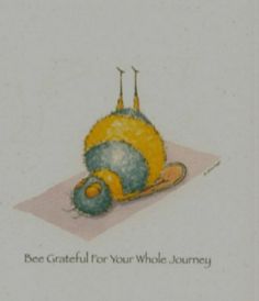 a card with an image of a snail on it