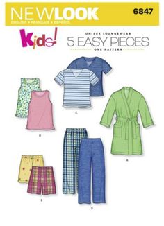 children's and girls'clothing sewing pattern from new look