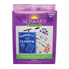 sun art deluxe nature flower crochet beading kit for beginners, purple