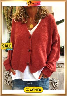 Casual Long Sleeve Cardigans Elegant Sweater, Cropped Cardigan Sweater, Estilo Chic, Winter Tops, Cardigan Sweaters For Women, Casual Sweaters, Cropped Cardigan, Cardigan Tops, Winter Sweaters