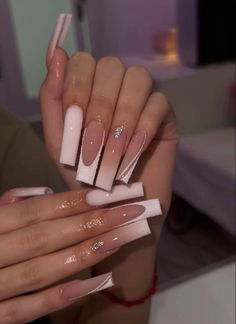 Gel X Nails Long Square, Cute Nail Ideas Long Coffin, White Long Acrylic Nails Coffin Designs, Long Square Tip Nails, Gelx Long Nails, Nails Design Square Long, Nail Inspired Long Square, Wedding Nails For Bride Tapered Square, Square Acrylic Nails White Design