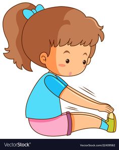 Young girl stretching on white background Vector Image Kids Exercise Activities, 1st Grade Science, Exercise Activities, Stick Figure Drawing, Action Cards, Music And Movement, Kids Clipart, Business Plan Template