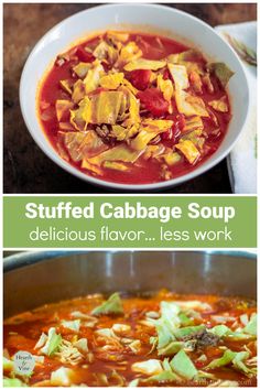 this is an image of stuffed cabbage soup with delicious flavor and nourishment