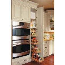 the kitchen is clean and ready to be used as a storage space for food items