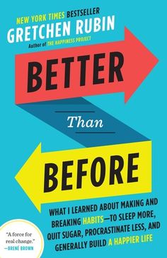 the book cover for better than before, with an arrow pointing up to the right