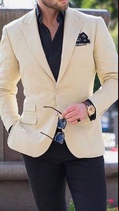 Outfit Casamiento, Blazer Men Outfit, Mens Scarf Fashion, Blue Blazer Men, Men's Casual Wear, Dark Blue Blazer, Mens Scarf, Blazer Outfits Men, Outfit Hombre