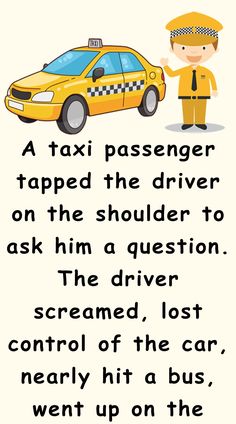 a taxi driver is standing next to a yellow car