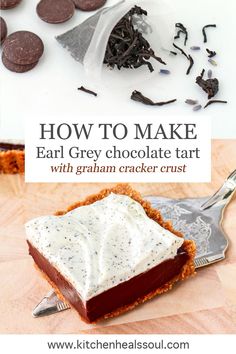 how to make easy grey chocolate tart with graham cracker crust