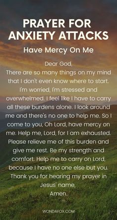 8 Prayers For Anxiety Attacks With Images - Wondafox Prayer For Worry, Losing 40 Pounds, Morning Prayer Quotes, Prayers For Strength, Good Prayers, Prayer Verses, Prayers For Healing