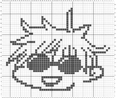 a cross stitch pattern with an image of a skull and flowers on the bottom half of it