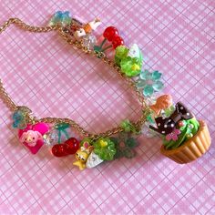 Super Cute Necklace Handmade With Love By Me! Offers Welcome On All Items #Cutecore #Kawaiinecklace #Candycore #Jpop #Kawaiifashion #Decora #Fairykei Cute Green Jewelry For Party, Cute Multicolor Charm Necklace For Birthday, Kawaii Multicolor Party Jewelry, Cute Multicolor Charms Necklace, Cute Multicolor Charm Necklace, Cute Multicolor Necklaces With Charms, Sweet Multicolor Party Jewelry, Cute Multicolor Dangle Jewelry, Playful Charms Necklace For Birthday