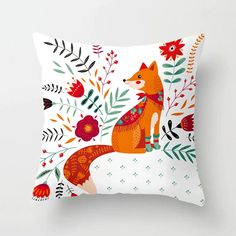 44232435007651 Fox Themed Nursery, Fox Nursery Decor, Fox Pillow, Cushion Cover Pattern, Fox Baby Shower, Fox Baby, Car Cushion, Nursery Pillows, Sofa Throw Pillows