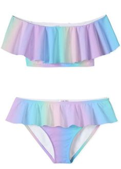 Roxy Swimwear, Rainbow Pastel, Trendy Swimsuits, Swimsuits Outfits, Best Swimwear, Cute Bathing Suits, Two Piece Swimsuit, Cute Swimsuits