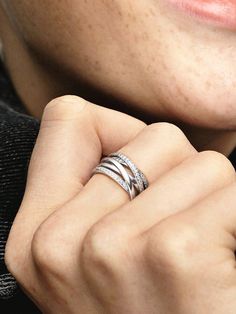 Ivy – L L S T Y L E Girlfriend Jewelry Gift, Triple Band Ring, Pandora Rings, Tiaras And Crowns, Ring Ring, 925 Sterling Silver Ring, Fashion Statement, Band Rings, Statement Rings