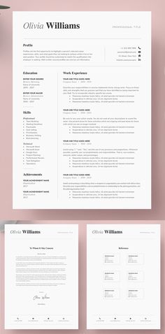 the professional resume template is ready to be used for any job