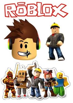 an image of roblox with headphones and other characters in front of it