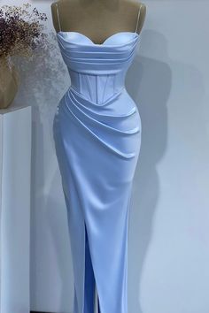 Baby Blue Mermaid Sweetheart Prom Dress With Spaghetti Straps Mermaid Gown Prom, Mermaid Sweetheart, Mermaid Baby, Mermaid Evening Gown, Sweetheart Prom Dress, Blue Mermaid, Popular Dresses, فستان سهرة, Mermaid Evening Dresses