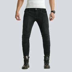 Make a bold statement this season with our 2023 Spring-Summer Collection biker jeans! Crafted to perfection using breathable mesh and stonewashed fabric and designed with a slim fit. mid-waist and zipper & button closure. these jeans are the ultimate expression of modern style and timeless sophistication.Why You'll Love Them Biker Style: Perfectly embody the rebellious spirit of the iconic biker aesthetic. Stonewashed Fabric: Expertly crafted for a vintage. edgy look without compromising on comf Biking Outfits, Biker Design, Cool Jeans, White Jeans Men, Biker Aesthetic, Western Apparel, Yellow Denim, Western Clothing, Biker Jeans