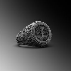 Explore our Mens Yggdrasil Tree of Life Ring design and find the perfect & unique rings for man gift. Our 925k handmade silver rings high-quality and very detailed . The ring is coated with oxide to emphasize the details of handmade engraving * ★Item Details * Material : 925K Sterling Silver * Total weight : 15 Grams ( For 10 USA Size) * Ring Diameter : 2 Cm (0.78 inches) * I can engrave lettering on the inside of the ring for free ✔ Ready to Ship in 1-2 Business Days ✔ Shipped to the Worldwide 1-5 business days with free shipping. ✔ The product will be sent to you with a handmade box to avoid any damage during shipping. ✔ Visit our store, browse other Men's jewelry, silver, and gold collections, and find the perfect piece you're looking for. https://www.etsy.com/shop/NewtonJewelry * Don't Tree Of Life Ring Men, Mens Silver Signet Ring, Occult Rings Men, Rings For Man, Men Ring Silver, Handmade Silver Rings, Sterling Silver Tree Of Life Jewelry, Symbolic Silver Tree Of Life Jewelry, Yggdrasil Tree