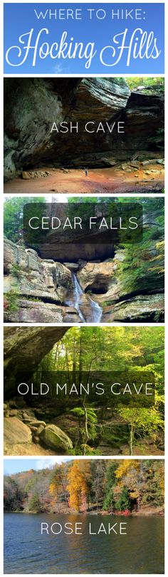 the cover of where to hike looking hills ash cave cedar falls old man's cave rose lake