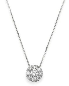 Bloomingdale's Fine Collection Diamond Cluster Pendant Necklace in 14K White Gold, 0.25 ct. t.w. - Exclusive Cluster Pendant, Diamond Cluster, Jewelry Accessories, Buy Online, In Store, White Gold, Pendant Necklace, Pendant, Gold